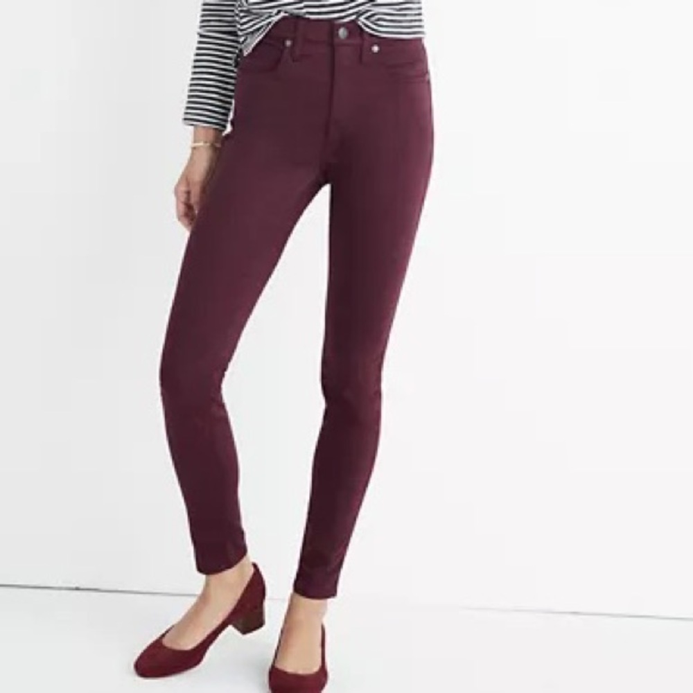 Madewell Skinny Skinny Jeans in Burgundy